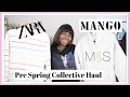 Pre Spring Collective Haul || Zara, Mango and M&S Try On Haul