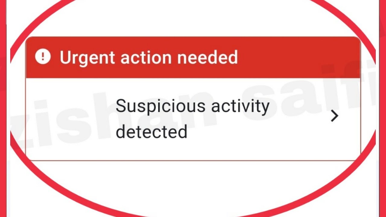 Google Account Fix Urgent action needed Suspicious activity detected