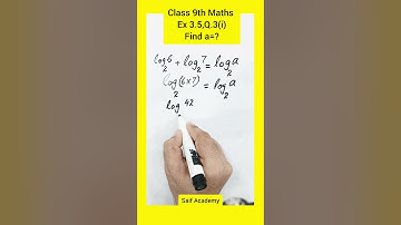 Class math unit 3 logarithm exercise 3.5 question no 3(i) || logarithm properties