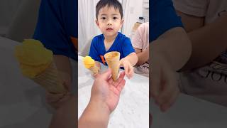 Good Kid Keegan Shares Ice Cream With Dad