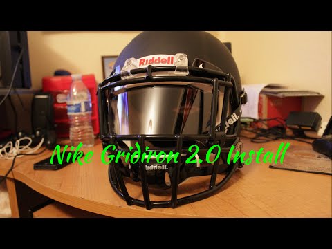 nike gridiron football visor eye shield with decals 2.0