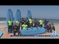 Hang ten heroes! Veterans learn to surf at Manhattan Beach