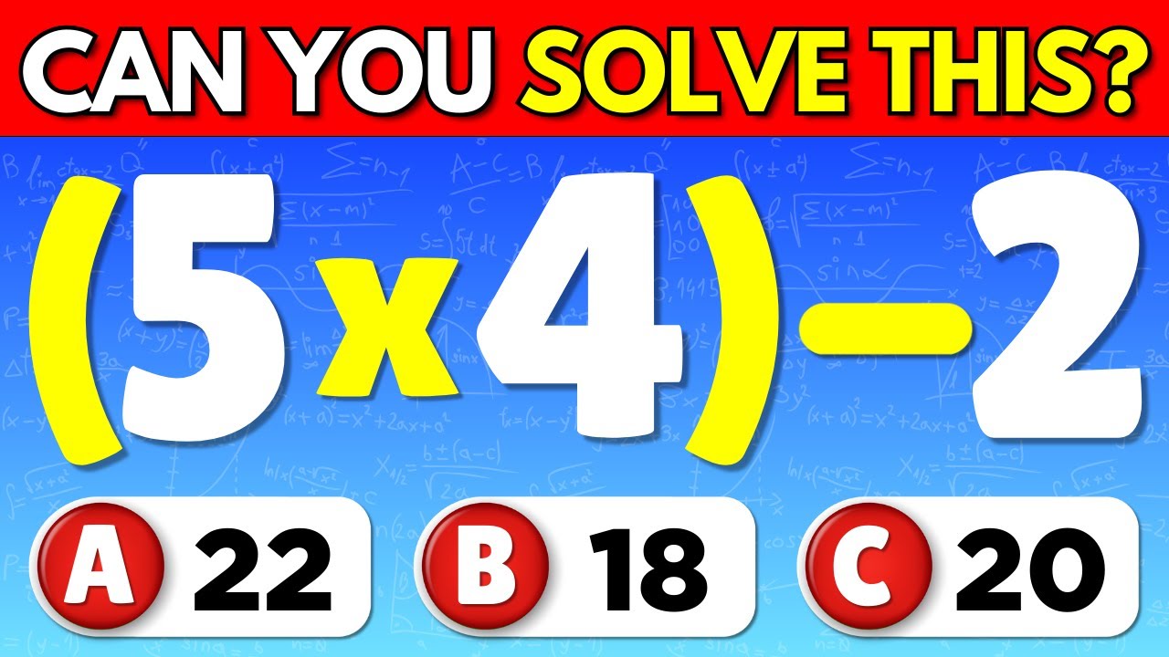 Can You Pass This Maths Quiz...? ✖️🧐➗ | Easy, Medium, Hard, Impossible 📚 (Part - 2)