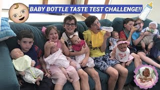 BABY BOTTLE TASTE TEST CHALLENGE with our Reborns for Theme Thursday  Bottles, Pacifiers and Bows