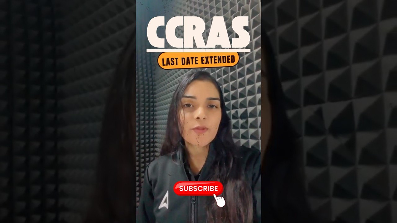 CCRAS Vacancy 2025 Update | Last Date Extended! | CCRAS Recruitment 2025 
