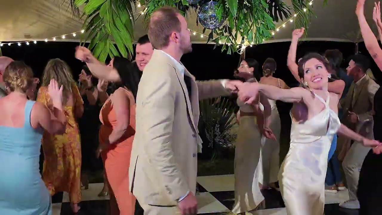 We said “let’s party” and the bride said BET - wedding rager at Kualoa Ranch