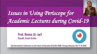 Issues in Using Periscope for Academic Lectures during Covid-19