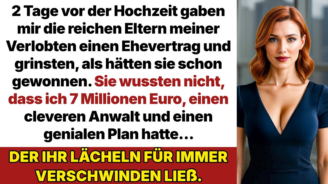2 Tage vor der Hochzeit gaben mir die Eltern meiner Verlobten einen Ehevertrag – aber....