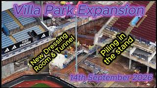 Villa Park Expansion 14th September 2026 - Aston Villa FC - dressing room and piling #djidrone