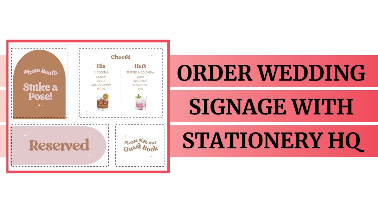 Ordering Wedding Signage with StationeryHQ Best Printers for Wedding Signs! YouTube