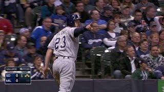 Kennedy drops down a squeeze bunt for a run