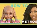 How to: Invisible Stocking cap method for laying down your lace frontal  #stockingcapmethod
