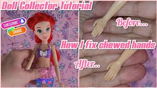 Adult Doll Collector Tutorial 😃 How to Fix Chewed Doll Hands #dolls #doll #turorial #dollcrafts