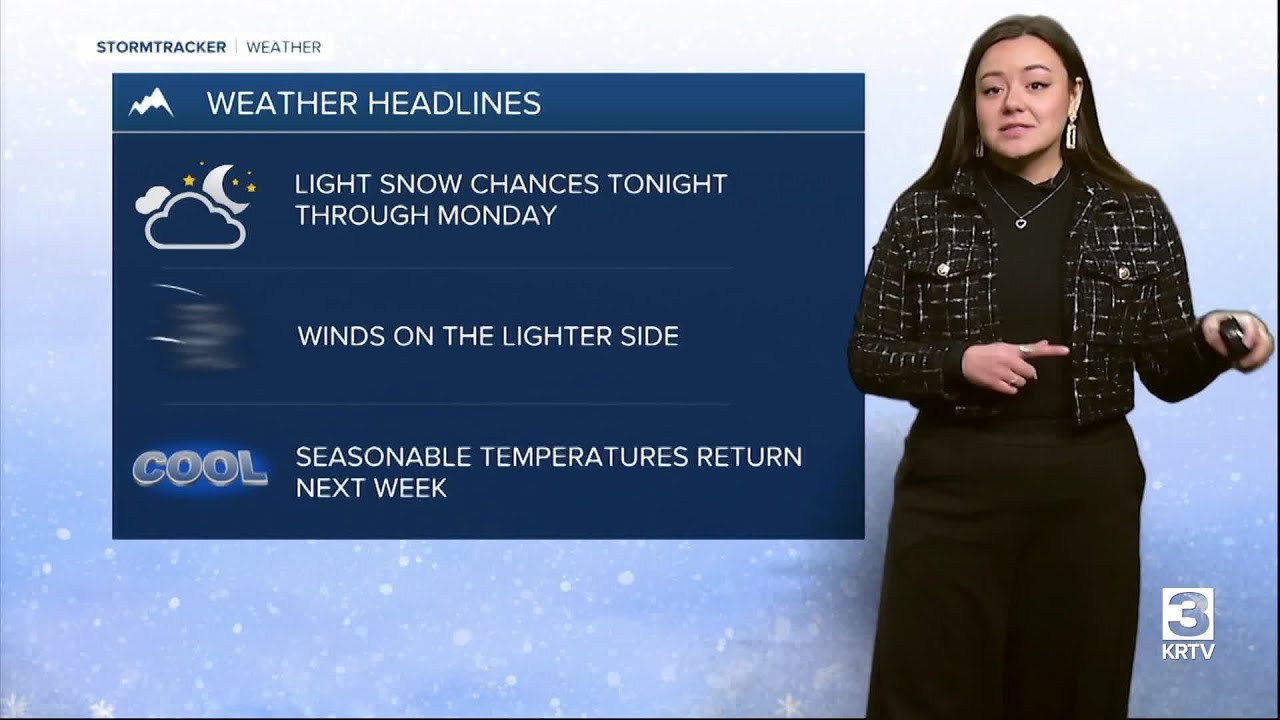 Light snow and cold temperatures through next couple of days - YouTube