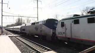 3/21 Amtrak train 42 Pennsylvanian has ACS-64 & P42DC northbound on the NEC at Princeton JCT NJ