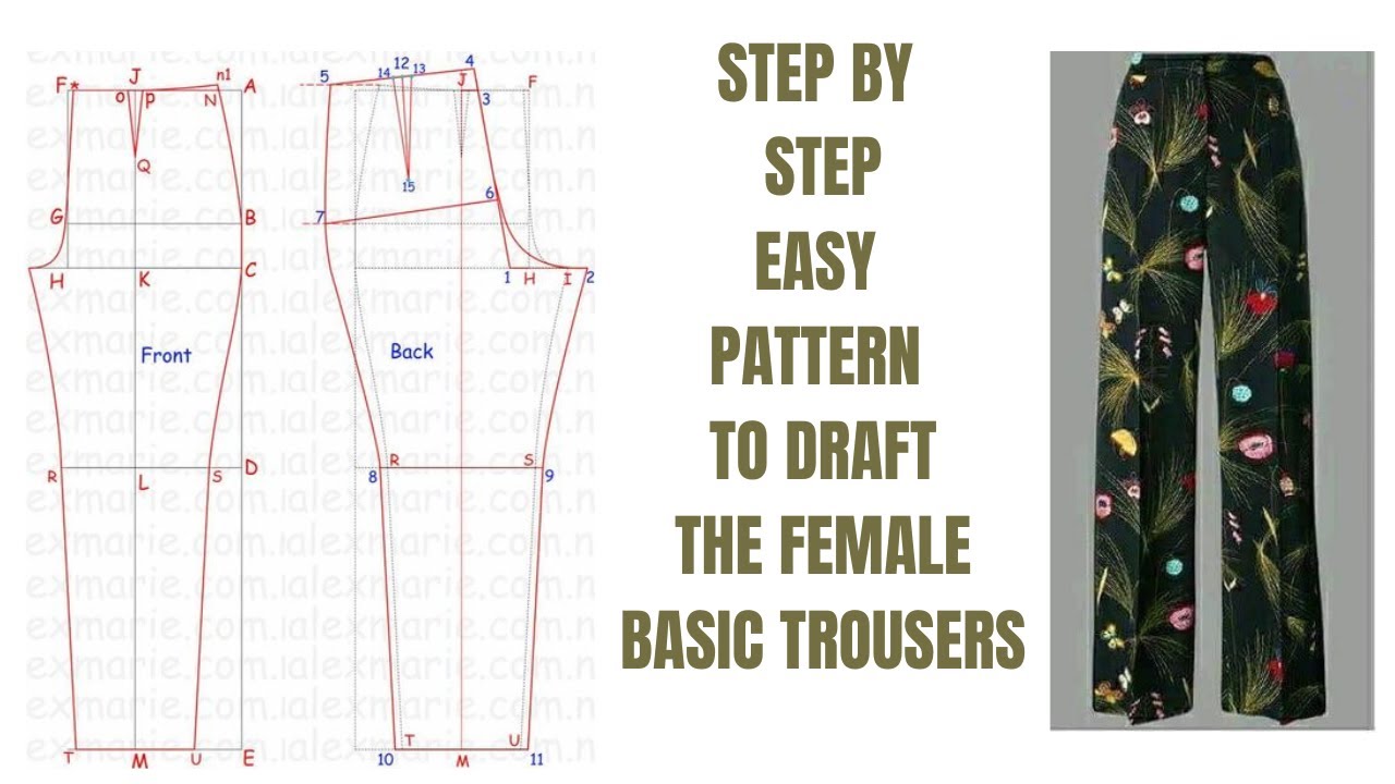 HOW TO DRAFT A PERFECT BASIC TROUSER BLOCK.#trousers # ...