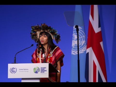 Do Brasil para a COP26, indígena fala aos líderes mundiais