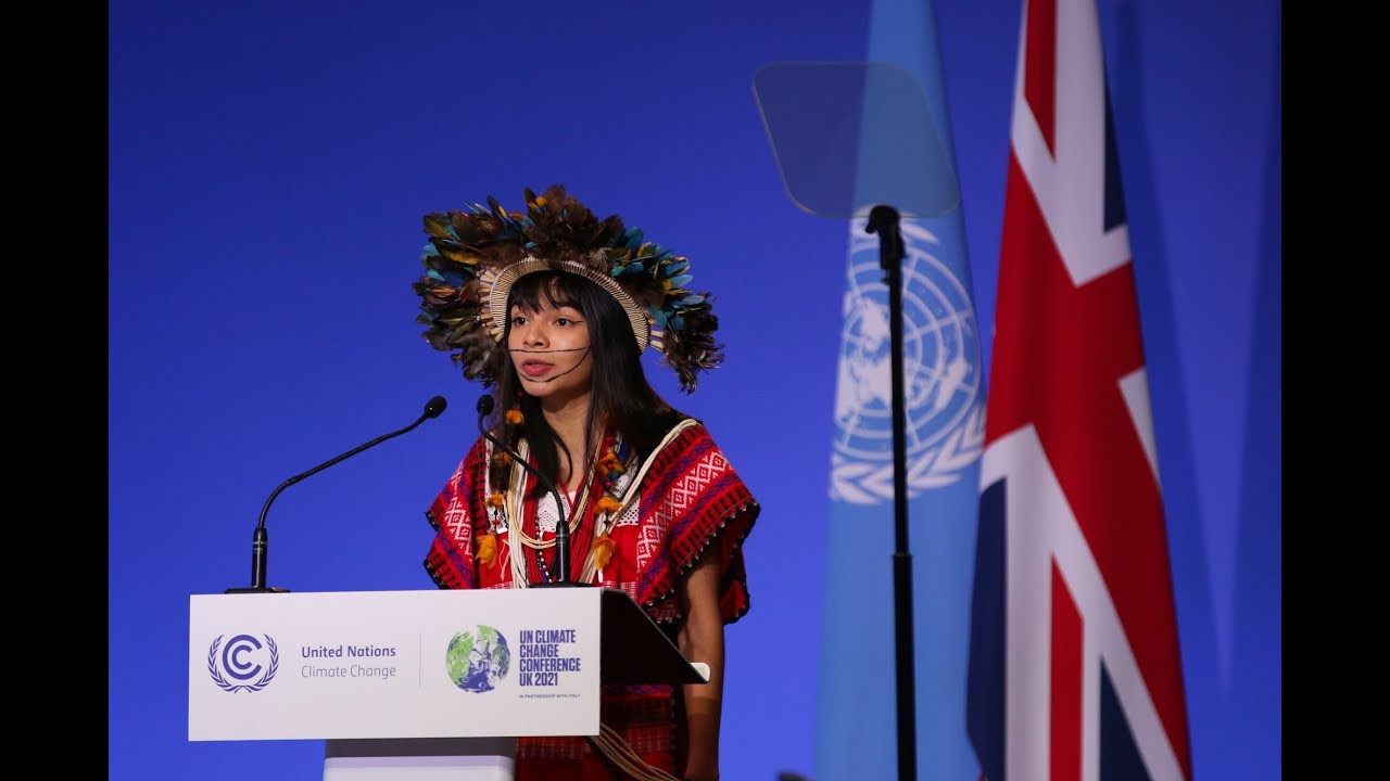 Do Brasil para a COP26, indígena fala aos líderes mundiais