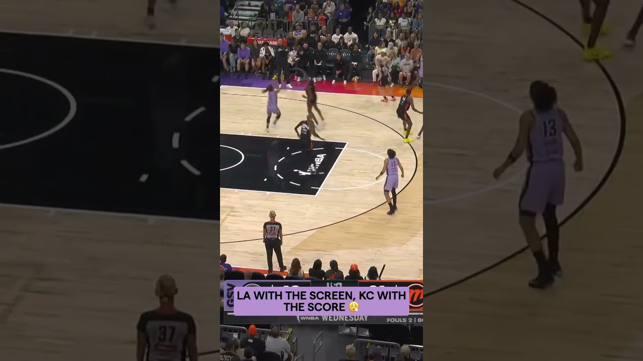LA with the Screen and KC with the Bucket 🔥💪 #goldenstatevalkyries #wnba #shorts