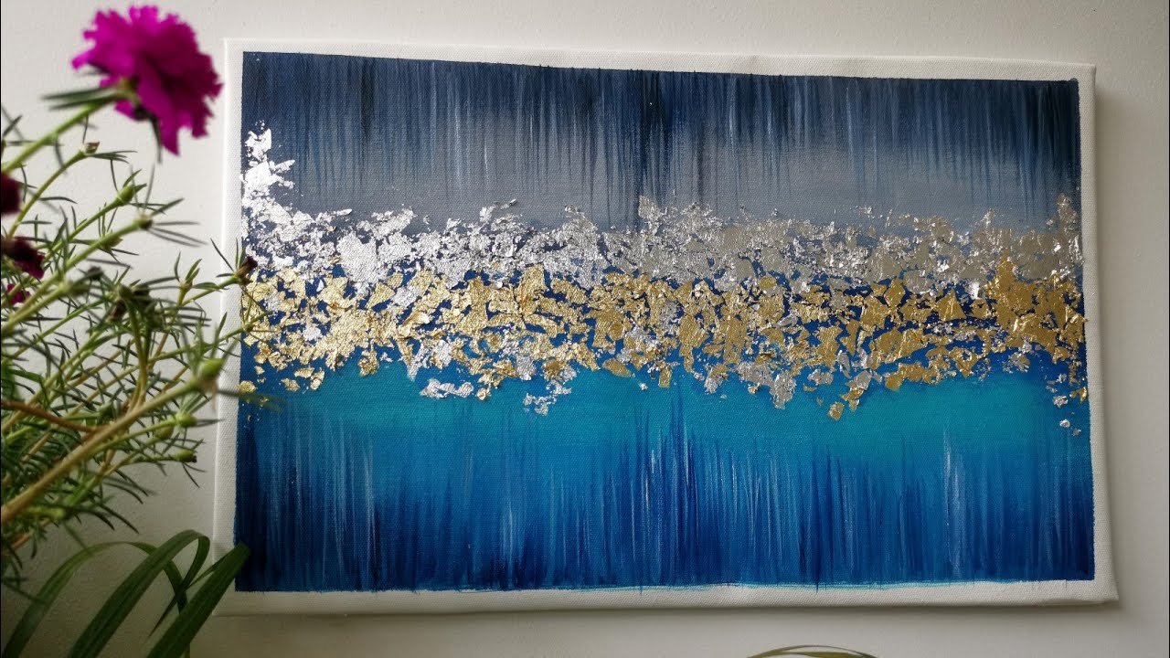 LiveLoveDIY: How To Make DIY Gold Leaf Abstract Art