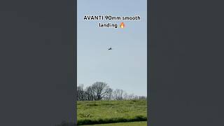 FMS Avanti 90mm EDF JET smooth landing on grass ! #edf #edfjet #rc #rcjet #rcplane #fms