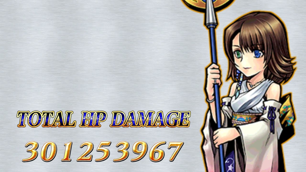 【DFFOO】Support can do a lot of damage | Yuna FR BT Damage Test