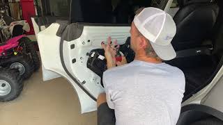 Tesla Model Y Door Panel, Glass Removal, and Door Handle Removal