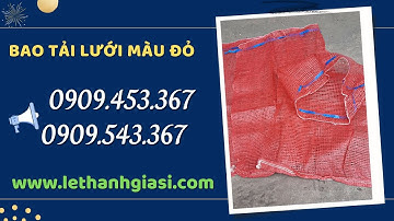 Giá sỉ bao tải lưới màu đỏ có dây rút ở đâu rẻ? | Bao tải lưới LENO | Bao tải đựng nông sản