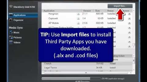 BlackBerry Desktop Software 6.0 - Install or Remove Applications