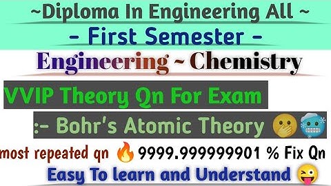 1st Semester Engineering Chemistry Imp Theory Qn For Exam | #ctevt #firstsemester #education #1k