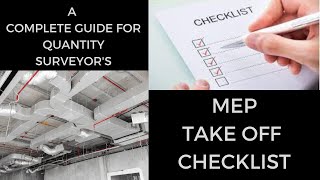 MEP Quantity Surveying | Complete Checklist for MEP Measurements screenshot 3