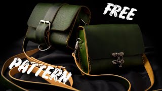 Making of  Box handbag from veg tan leather with free pattern