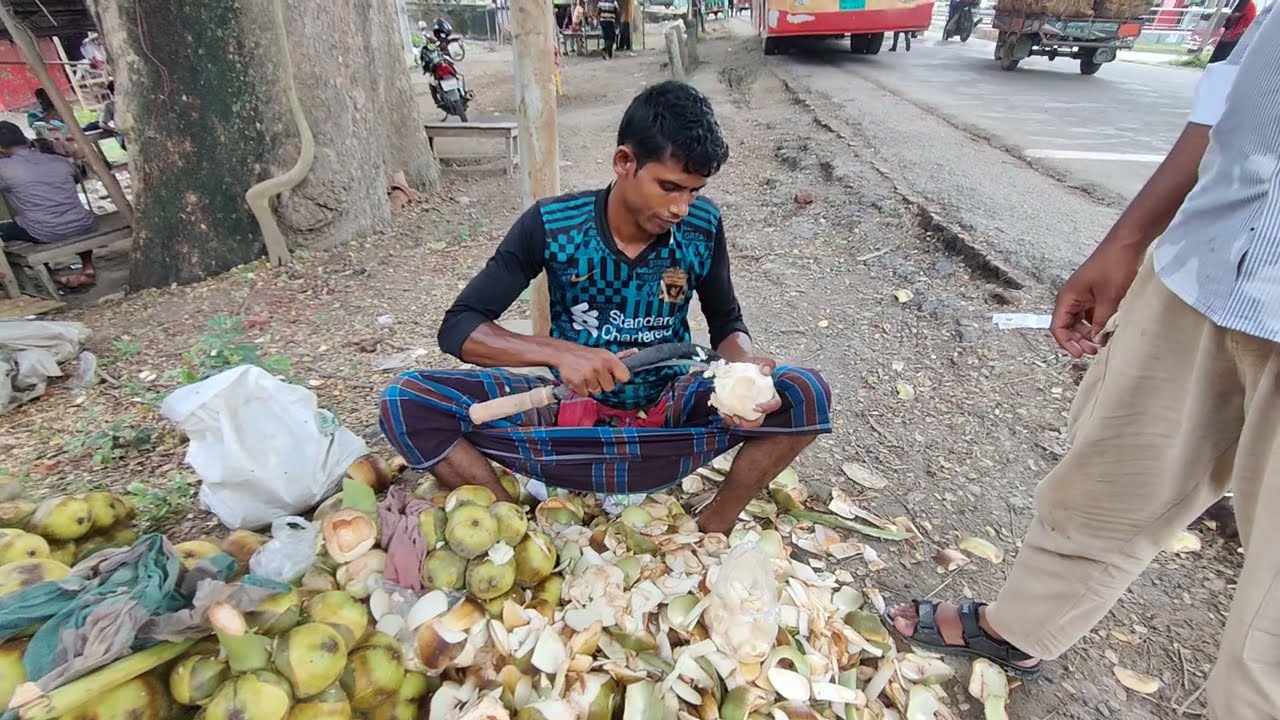 Ice Apple cutting skills | Palm fruit cutting ninja technique