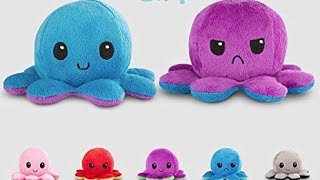 TeeTurtle|The Original Reversible Octopus Plushie| Happy+Angry| Show your mood without saying a word