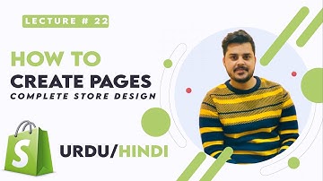 How to create pages in Shopify | Complete Shopify Tutorial For Beginners in URDU/HINDI