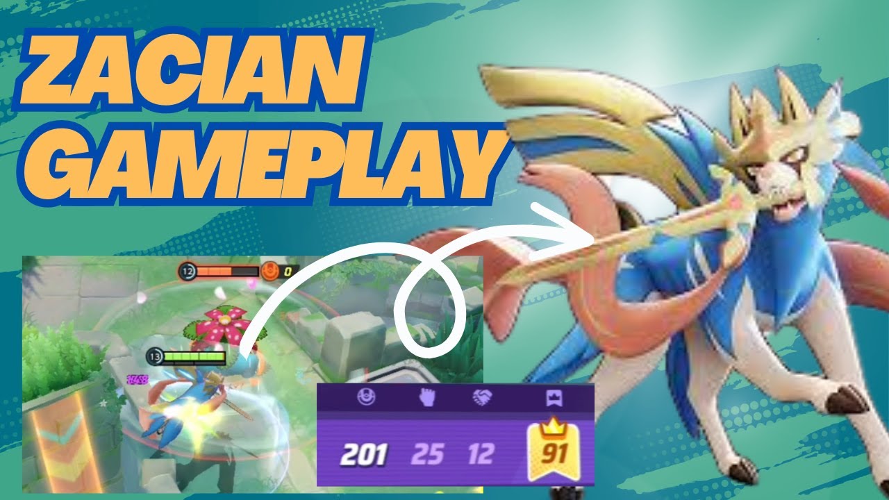 Pokemon Unite - Zacian Pokemon Unite Gameplay - YouTube