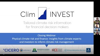 CLIMINVEST webinar: Physical climate risk and finance