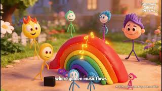 Blooming Silent Dreams | Muhammad Irsyad Muhaimin bin Muzammir (4yo) — Dandelions in the Rainbow Sky