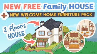 New Totally Free Big Family House Welcome Home Furniture Pack Full Design Aesthetic Toca Boca