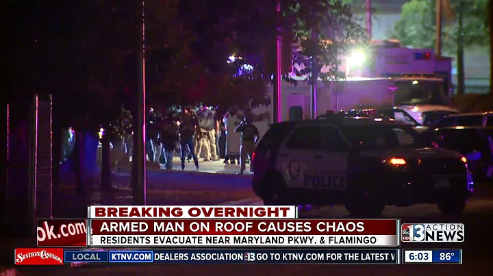 Standoff with man on roof over