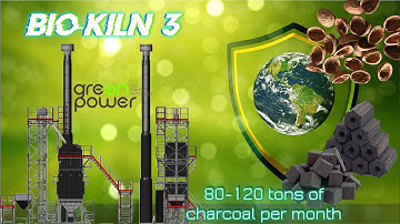 Continuous carbonization furnace BIO-KILN 3 for nut shells carbonization