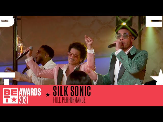 Silk Sonic Are A Dynamic Duo In ‘Leave The Door Open’ Performance | BET Awards 2021 class=