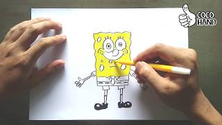 Coloring pages, drawing and coloring spongebob part 1