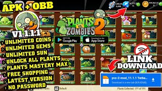 Plants vs Zombies 2 Mod Apk Terbaru 2024 v11.1.1 - No Password & All Plants Unlocked Max Level 🔥 screenshot 2
