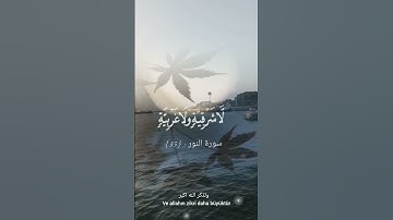 الله نور السموات والأرض ،،، #ماهر_المعيقلي #سورة_النور