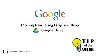 Moving Files Using the Drag and Drop Method