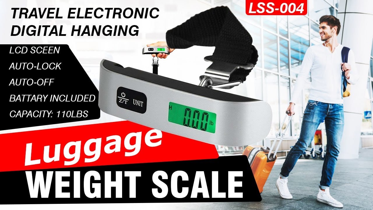 Luggage Scale Handheld Portable Electronic Digital Hanging Bag Weight Scales Travel 110 lbs 50 kg 5 Core LSS-004