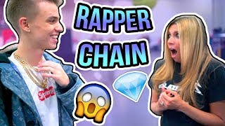 I BOUGHT A DIAMOND & GOLD RAPPER CHAIN!! (Craziest purchase of my LIFE)