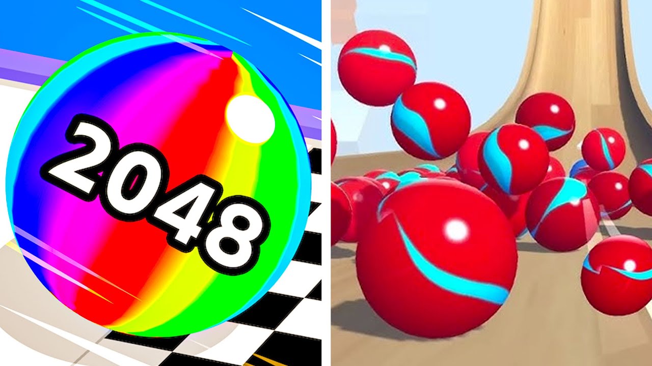Ball Run 2048 vs Marble Run Ultimate Race ASMR☀️🌤️🌞🌝Walkthrough Max Gameplay GH2422