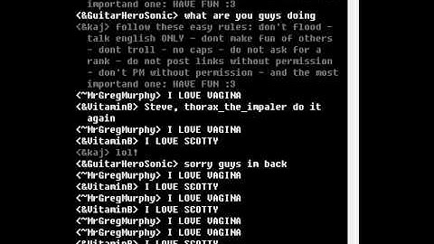 mIRC spam in MrGregMurphy